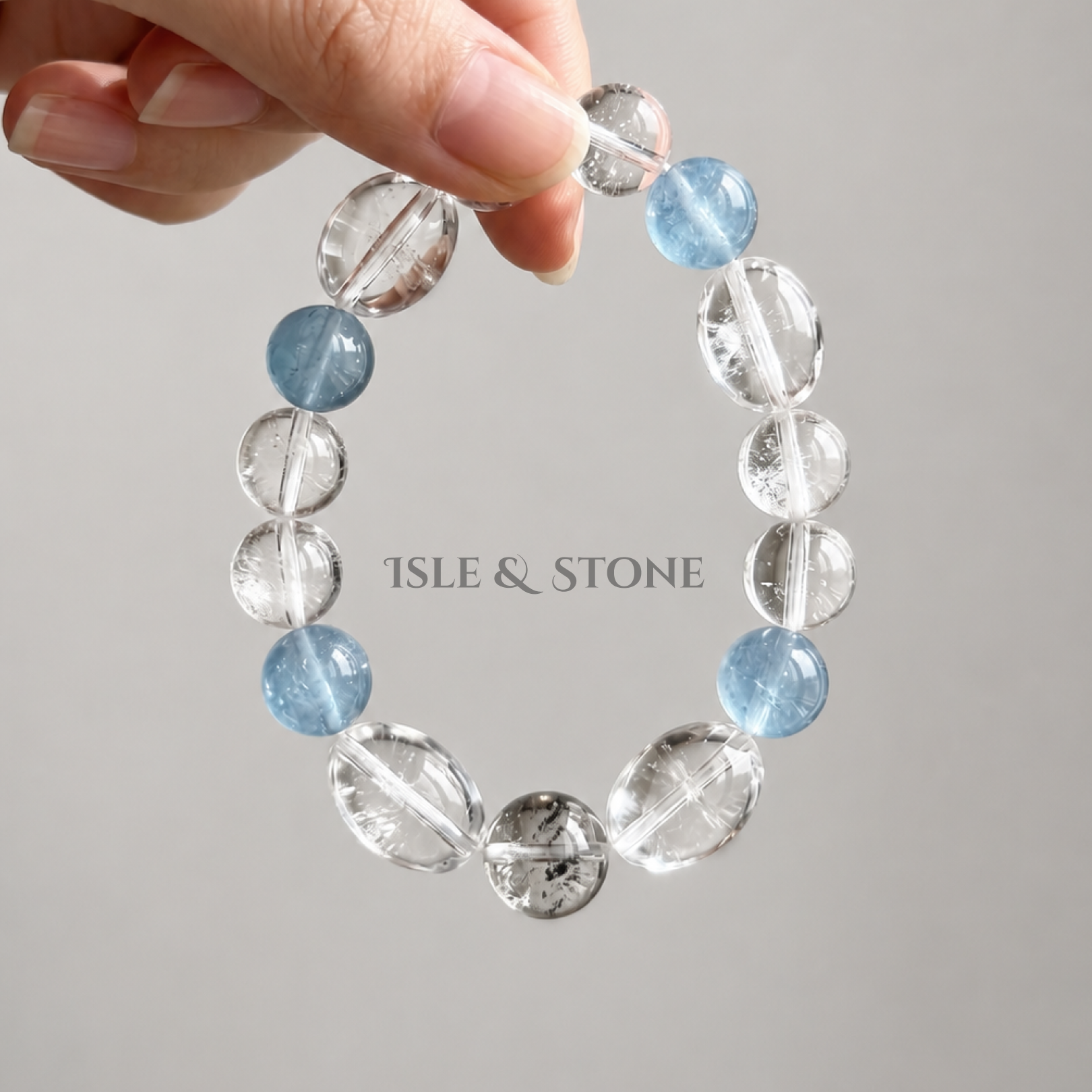 Clear Blue After the Fog Bracelet