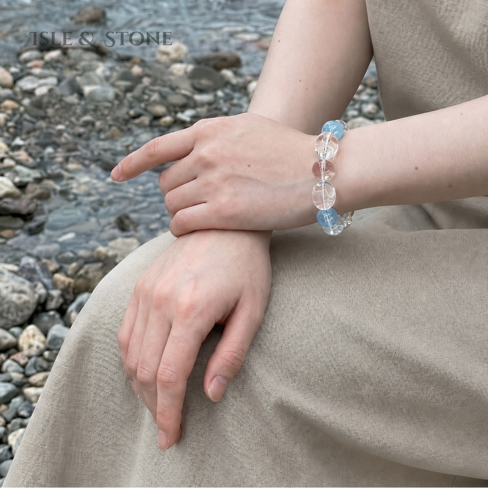 Clear Blue After the Fog Bracelet