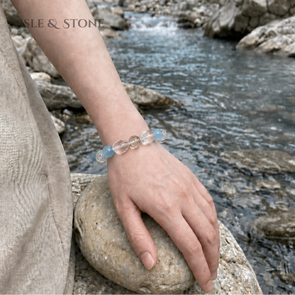 Clear Blue After the Fog Bracelet