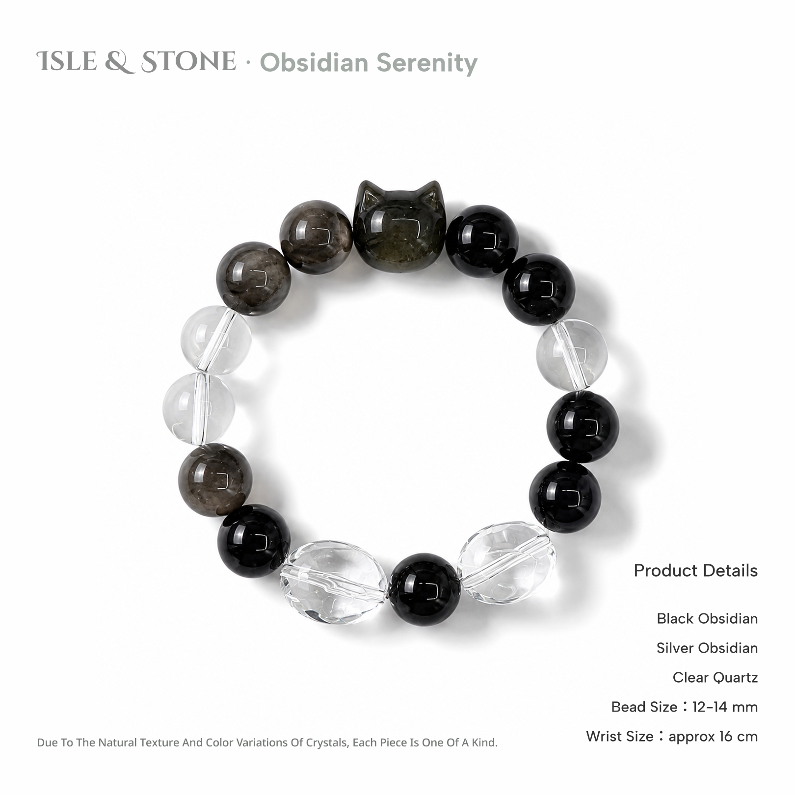 Obsidian Stillness Bracelet