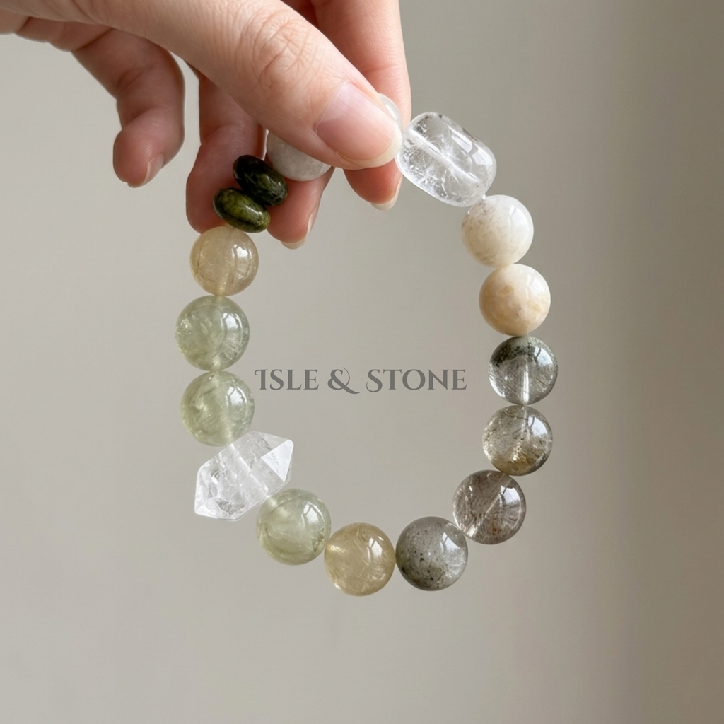 Mosslight & Moonwhite Bracelet