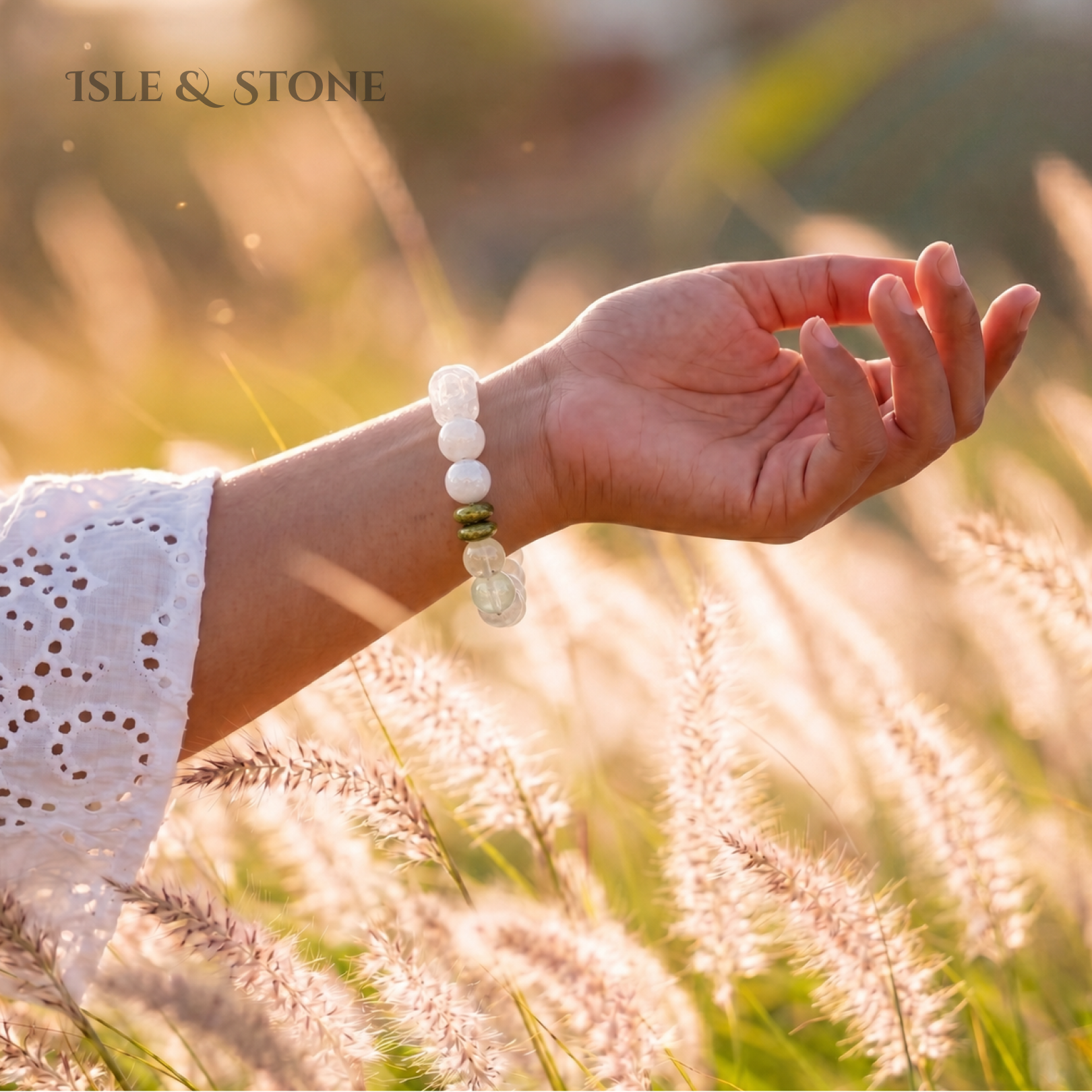 Mosslight & Moonwhite Bracelet