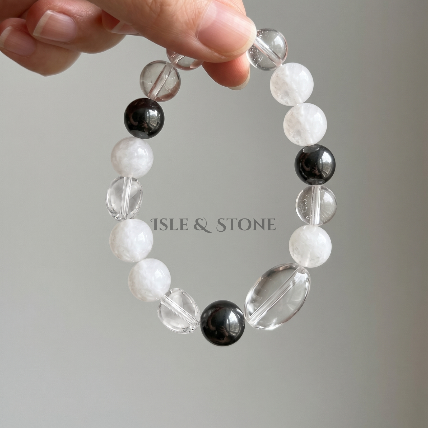 White-Obsidian Boundary Bracelet