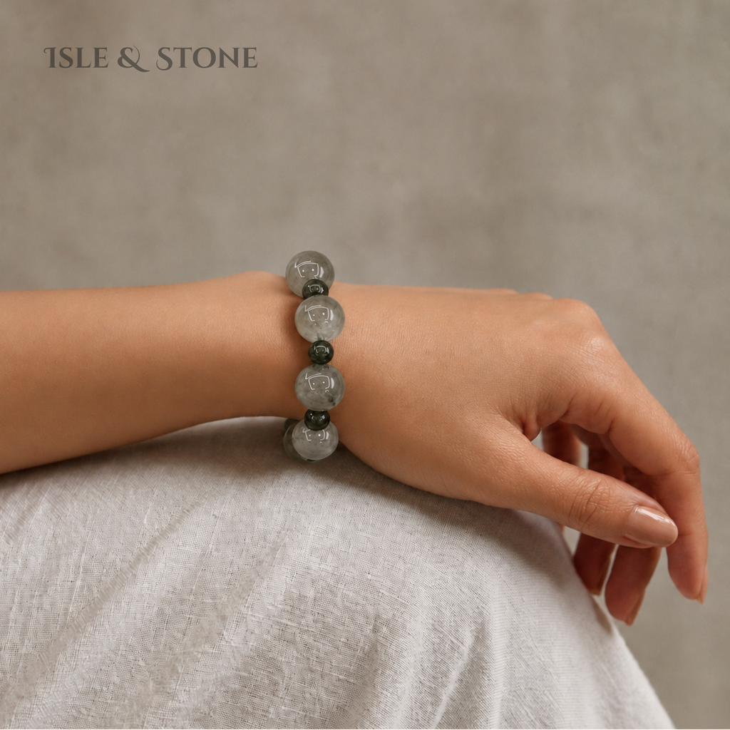 Forest-Mist Stone Bracelet